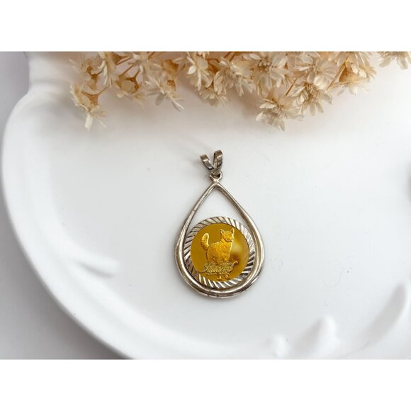 DAROLD? Sled Dog Race Alaskan Vintage Sterling Silver 925 Vintage Pendant - Picture 2 of 10